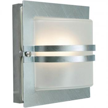Plafón de jardín Bern galvanizado IP65 E27 24,5 cm