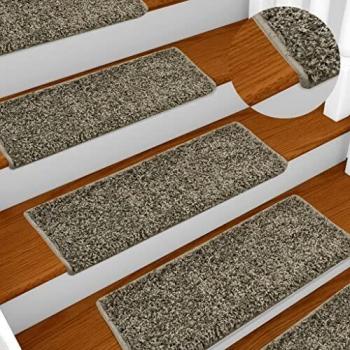 vidaXL Alfombras de peldaños de escalera 15 uds gris 65x25 cm