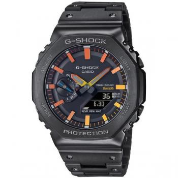 Reloj G-Shock GM-B2100BPC-1AER - Reloj digital, serie OAK FULL METAL, color negro con acentos policromáticos, resistencia al agua hasta 200 metros, cronómetro, tempor
