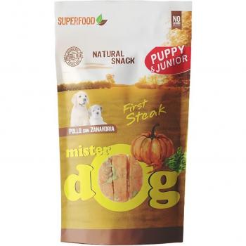 MisterDog FIRST STEAK Pollo con Zanahoria Puppy & Junior Natural Snack 70 g