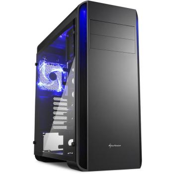 Sharkoon BW9000 Glass Midi-Tower Negro carcasa de ordenador - Caja de ordenador