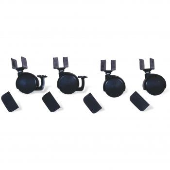 Pinolino 560 003 - Juego de ruedas para cuna con enganche en U, negro
