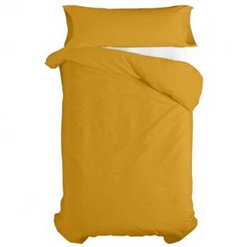 Juego Nórdico Básico Mostaza 2 Piezas 100% Algodón para Cama de 80 cm
