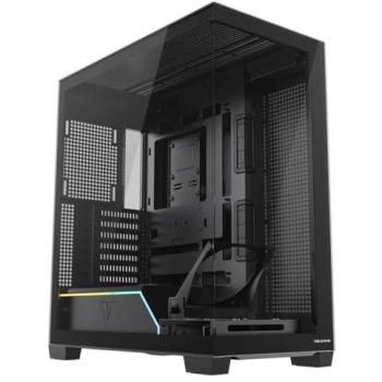 Caja PC Modecom Volcano Stellar Plus Midi Negra con Ventana y Excelente Flujo de Aire (Compatible con ATX, Micro-ATX, Mini-ITX)