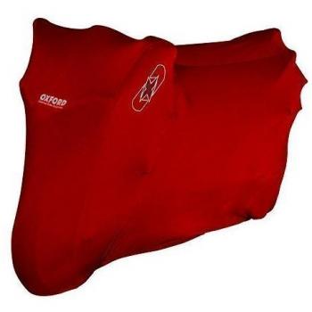 OXFORD Protex - Funda de Ajuste elástico para Motocicleta para Interior, Color Rojo, XL