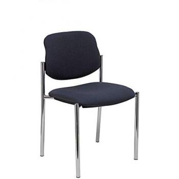 Silla de Oficina Fija Villalgordo Bali Gris Oscuro con Chasis Cromo - Piqueras y Crespo