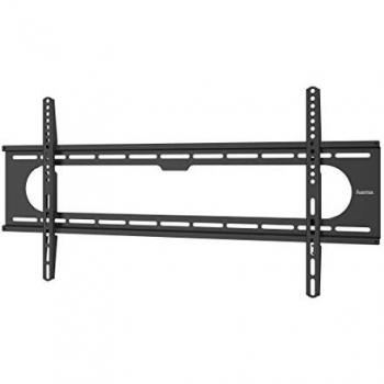 Soporte de Pared Fijo para TV de 90 Pulgadas hasta 100 kg, Distancia de Pared de 2,6 cm, Color Negro