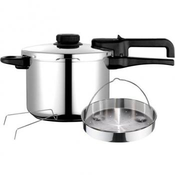 Fagor Dual Xpress Olla a Presión 6 Litros, Compatible con Inducción, Cocción Express Super Rápida, Material Acero Inoxidable 18/10, Apta para Todo Tipo de Cocinas