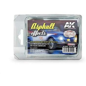 Set de Efectos de Desgaste Asfáltico para Carreras - AK Interactive 8090