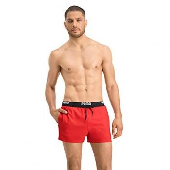 Bañador Puma Swim Logo Length rojo negro - XXL