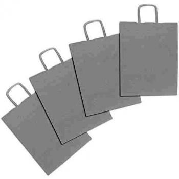 Grafoplás 60321070 Kraft Bolsas con Asa Rizada, 90 g, Blanco, Mini