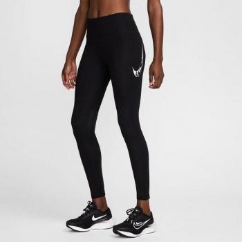 Nike Fast Leggings de running de 7/8 de talle medio con bolsillos - Mujer - Negro (L (EU 44-46))