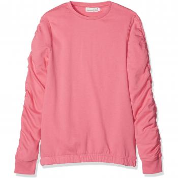 NAME IT Nkfmari LS BRU Sweat Camp, Sudadera para Niñas, Rosa Bubblegum, 134
