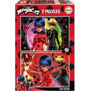 Puzzle Prodigiosa Ladybug 2x48pzs