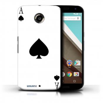Carcasa/Funda STUFF4 dura para el Motorola Nexus 6 / serie: Jugando a las cartas - As de espadas