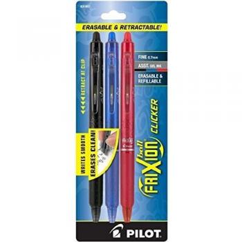 Pilot 229200 - Bolígrafo roller de gel de tinta borrable, 3 unidades