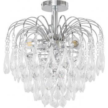 Lindby Silino lámpara de techo de metal plateado con diseño moderno, acabado en plata, ideal para iluminación interior, adecuada para salas de estar y comedores