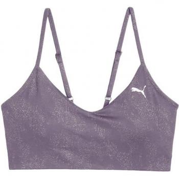Sujetador deportivo Puma Studio Move Yogini para mujer, color gris, talla L, ideal para yoga y actividades de bajo impacto