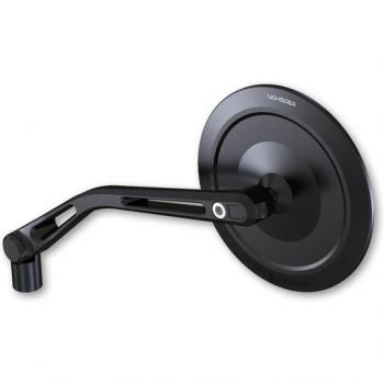 Espejos Retrovisores Highsider Montana-Slim 1111120 - Negro, diseño elegante y aerodinámico, cuerpo en aluminio, ajuste de ángulo, compatible con la mayoría de motos