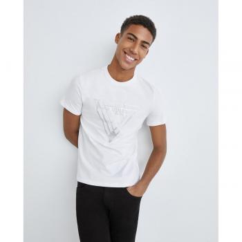 Camiseta Elástica Logotipo Triángulo Guess - Camiseta de hombre de manga corta con logo triángulo
