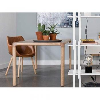 Mesa de Comedor Zuiver Storm Natural 180x90 cm, Diseño Moderno, Capacidad para 8 Personas, Bordes Redondeados