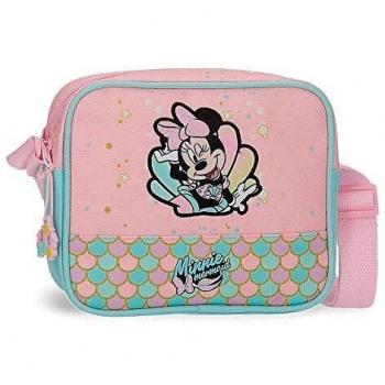Disney Minnie Mermaid Bandolera Rosa 18x15x5 cms Poliéster