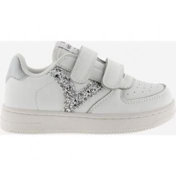 Zapatillas deportivas Victoria Tiempo de efecto piel con piezas fantasía en contraste y tiras adherentes