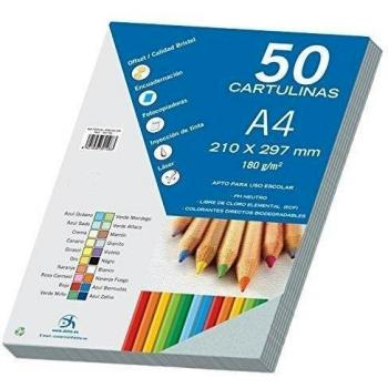 Dohe 30103 - Pack de 50 cartulinas, A4, color granito