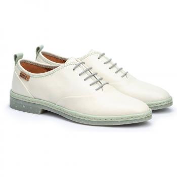 Pikolinos blucher de piel Santander W7C-4546 para mujer, zapatos planos de piel