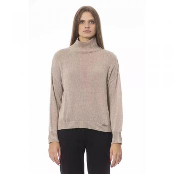 Baldinini Trend Beige Viscose Sweater - S