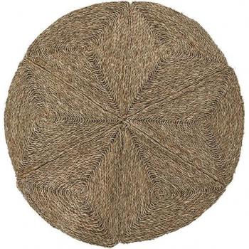 Alfombra de Hierba Marina Natural Seagrass 150x0,5x150 cm - Decoración para el Hogar