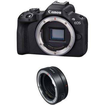 Cámara Mirrorless Canon EOS R50 24.2MP APS-C 4K WiFi Bluetooth + Anillo Adaptador EF-EOS R