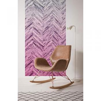 Papel Pintado No Tejido Komar Rosa Herringbone, 100 cm de Ancho x 250 cm de Alto