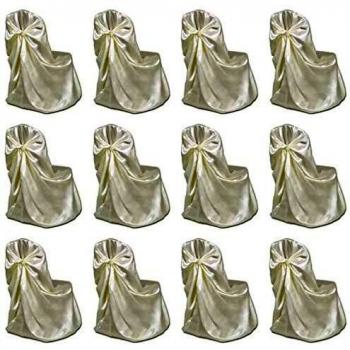 vidaXL 12x Fundas de Silla para Banquete Boda Casa Hostelería Decoración Adecuadas Recepciones Celebraciones Bodas Toque Lujoso Moderno Lavables Crema