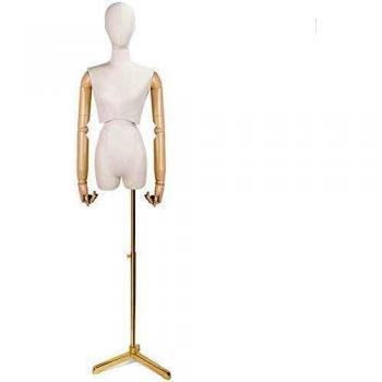 DSDD Tailors Maniquí simulado Mujer Sastres Maniquí simulado Modistas Maniquíes Moda Estudiantes Exhibición Busto Torso Brazo de plástico Joyería Ajustable para Vestir
