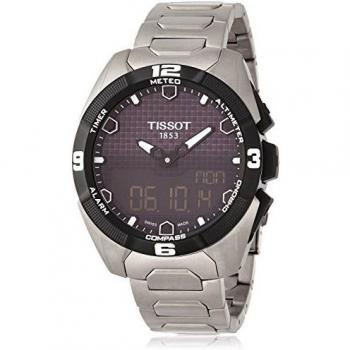 Tissot Mens Analogue-Digital Solar Powered Watch with Titanium Strap T0914204405100