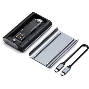 Caja Externa Satechi USB4 NVMe SSD Pro, 40 Gbps, hasta 16TB, Aluminio y Policarbonato, Compatible con M.2 2230/2242/2260/2280