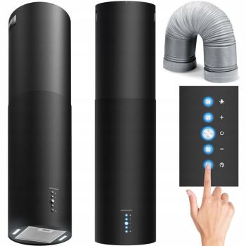 Campana Extractora de Isla 35cm Berdsen Negra BT-221 con Iluminación LED y Control Manual de 3 Velocidades
