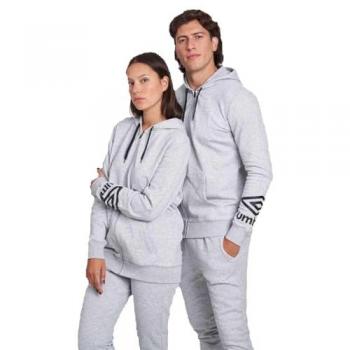 Sudadera UMBRO FW TERRACE ZIP HOODIE 66063U 263 Gris, con cremallera, capucha, unisex, multicolor, estándar