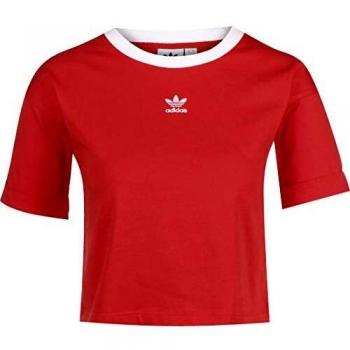 adidas Crop Top Camiseta sin Mangas, Mujer, Lush Red/White, 46