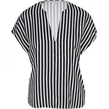 Tommy Hilfiger Women's Fluid Blouse Shirt - Dark Blue, Size 36, Relaxed Fit