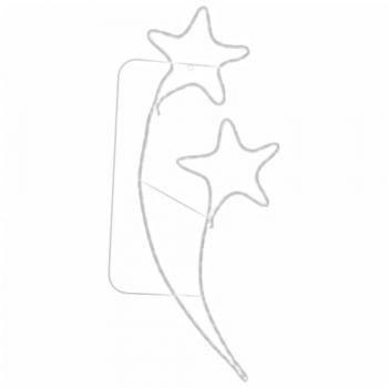 Tira de luces de estrella 2 pzas blanco cálido 125,5x53x4,5 cm