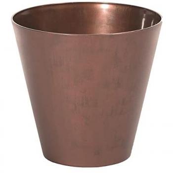 Maceta Tubus Corten 7L, Diseño Moderno, Color Cobre, Dimensiones 250x250x233 mm