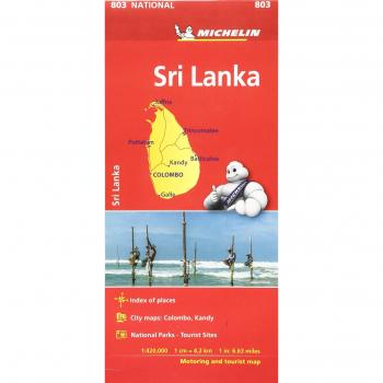 Mapa Nacional de Sri Lanka - Mapa detallado, a color, con carreteras, ciudades, puntos de interés turístico y características geográficas