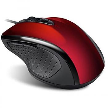 Ratón Filaire Óptico Advance Shape 6D Rojo - 6 Botones - 1000 DPI - USB para PC/Mac