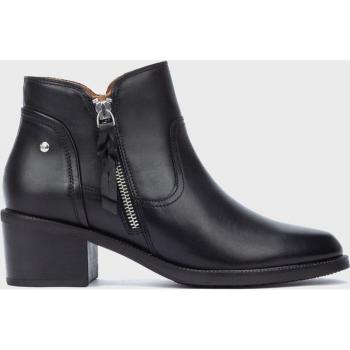 Pikolinos Botines de mujer de piel con cremallera BACAROT W2D-8674 Negro