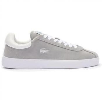 Lacoste Baseshot Zapatillas Deportivas Planas para Hombre en Gris con Suela Translúcida