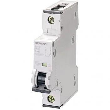 Interruptor automático Siemens 1P, 32A, Curva Tipo B, Poder de corte 6 kA, modelo Sentron, Montaje en Carril DIN