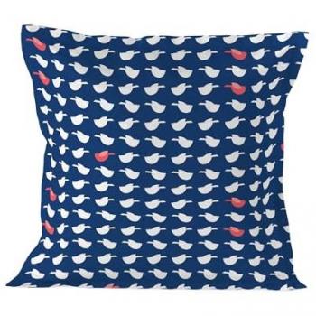 Funda de Almohada Whale 80x80 cm Multicolor, 100% Algodón, Calidad de 150 TC, Fabricado en España