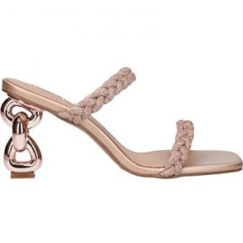 Sandalias de Mujer EXE Dolly-848 con Strass en Color Rosa Dorado, Talla 38